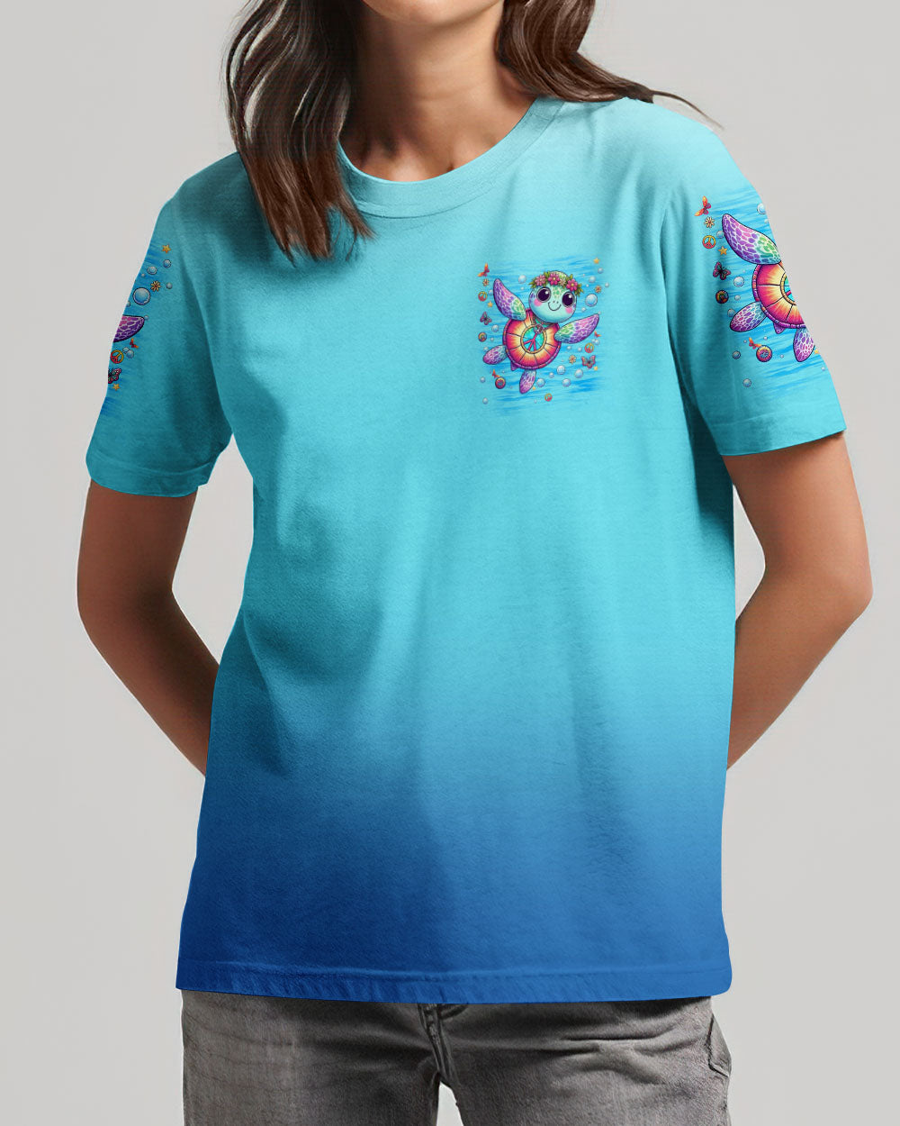 BE HAPPY BE BRIGHT BE YOU TURTLE ALL OVER PRINT - TYTM3105242