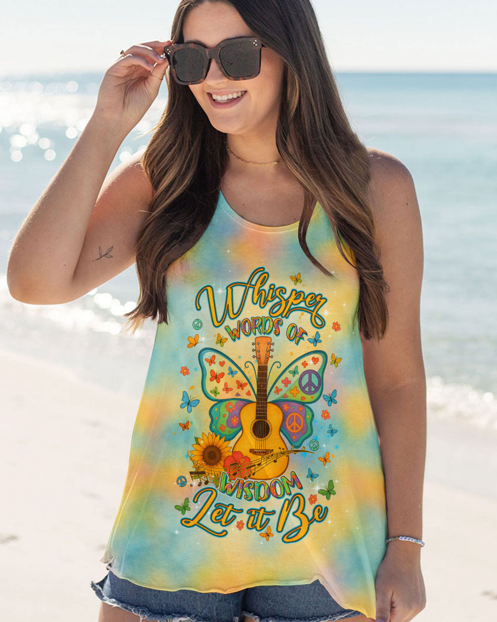 WHISPER WORDS OF WISDOM GUITAR ALL OVER PRINT - YHDU0107252