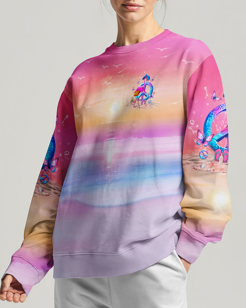 YOUNG AT HEART FLAMINGO ALL OVER PRINT - YHDU0406241