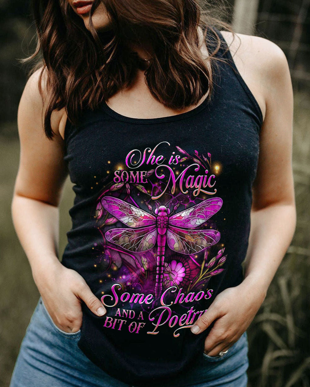 SHE IS SOME MAGIC DRAGONFLY ALL OVER PRINT - YHDU0706231