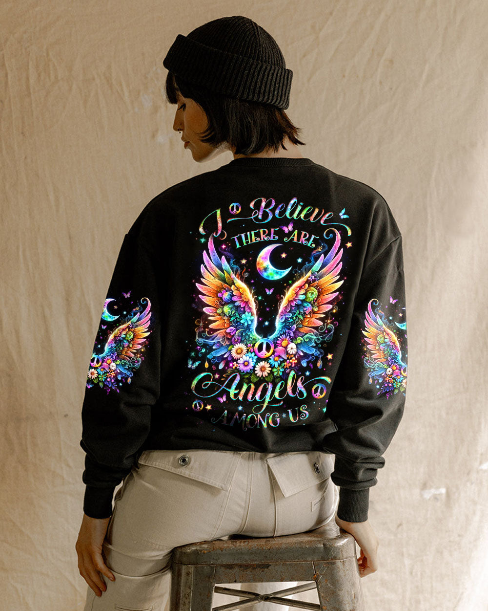 I BELIEVE THERE ARE ANGELS AMONG US WINGS ALL OVER PRINT - YHDU0904243