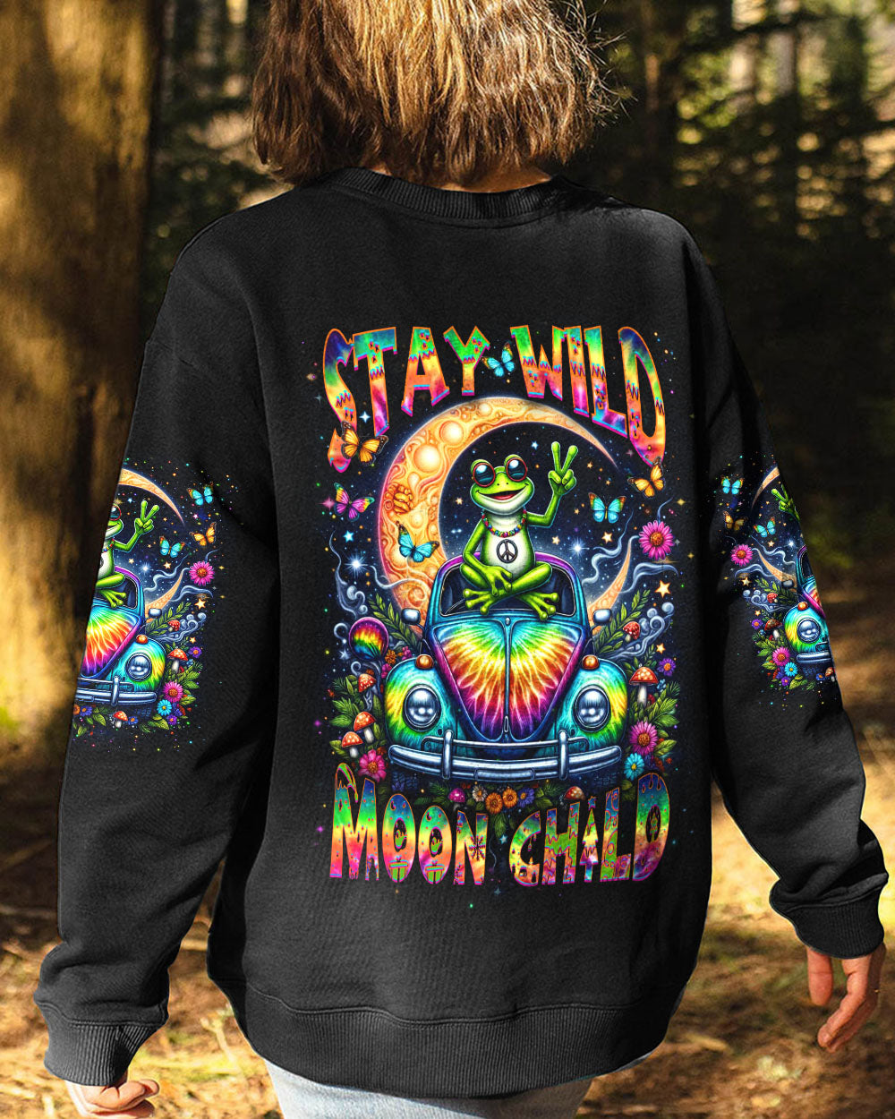STAY WILD MOON CHILD FROG ALL OVER PRINT - YHDU0905243