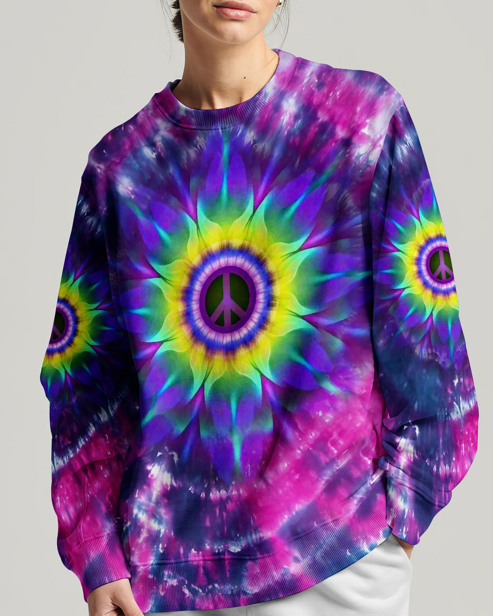PEACE Y'ALL TIE DYE ALL OVER PRINT - YHDU0906236