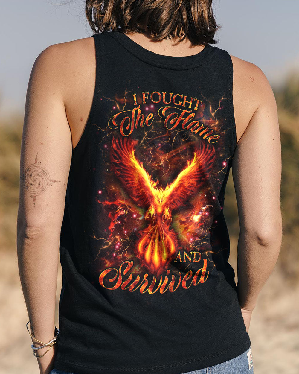 I FOUGHT THE FLAME AND SURVIVED PHOENIX ALL OVER PRINT - YHDU1005243