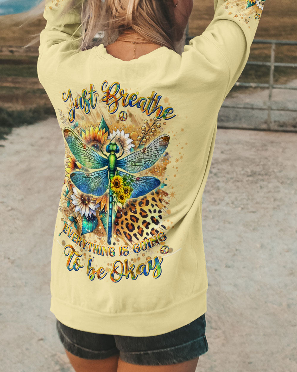 JUST BREATHE DRAGONFLY ALL OVER PRINT - YHDU1107241