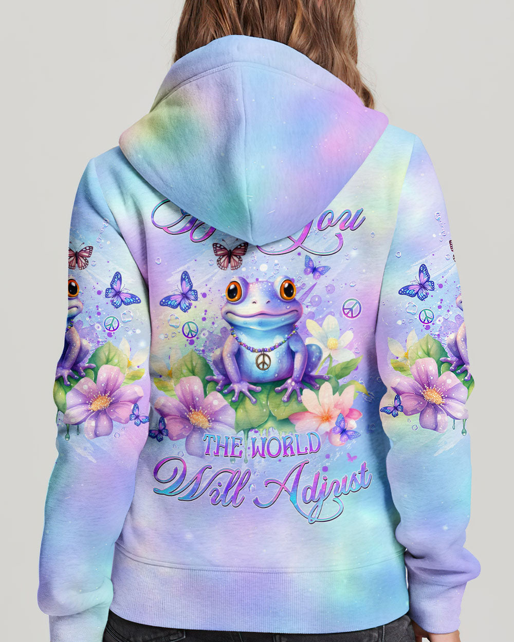 BE YOU THE WORLD WILL ADJUST FROG ALL OVER PRINT - YHDU1212232