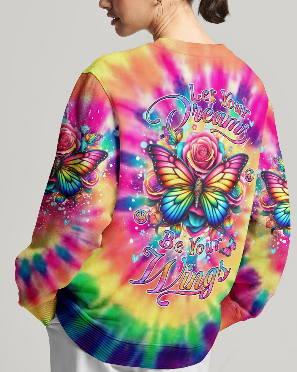 LET YOUR DREAMS BE YOUR WINGS BUTTERFLY ALL OVER PRINT - YHDU1303242