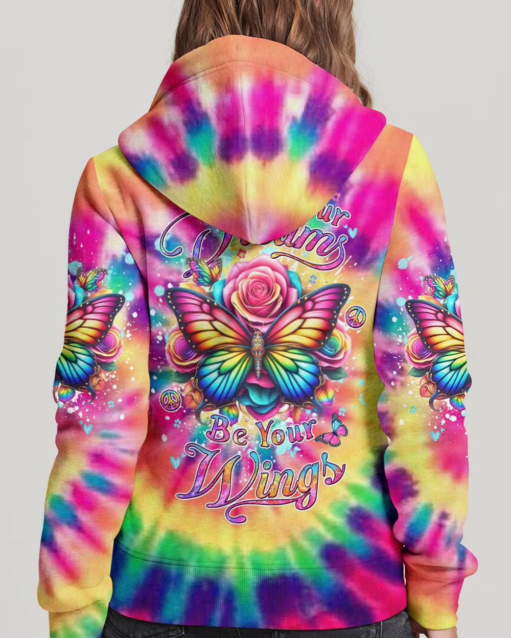 LET YOUR DREAMS BE YOUR WINGS BUTTERFLY ALL OVER PRINT - YHDU1303242
