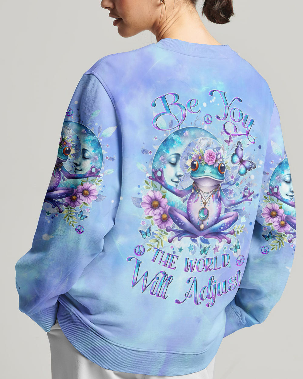 BE YOU THE WORLD WILL ADJUST FROG ALL OVER PRINT - YHDU1512233