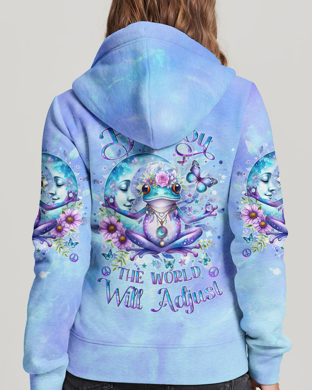 BE YOU THE WORLD WILL ADJUST FROG ALL OVER PRINT - YHDU1512233