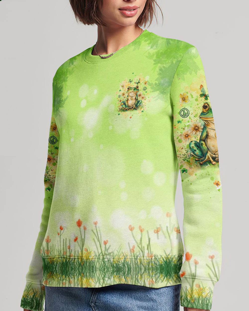BE YOU THE WORLD WILL ADJUST FROG ALL OVER PRINT - YHDU2003244