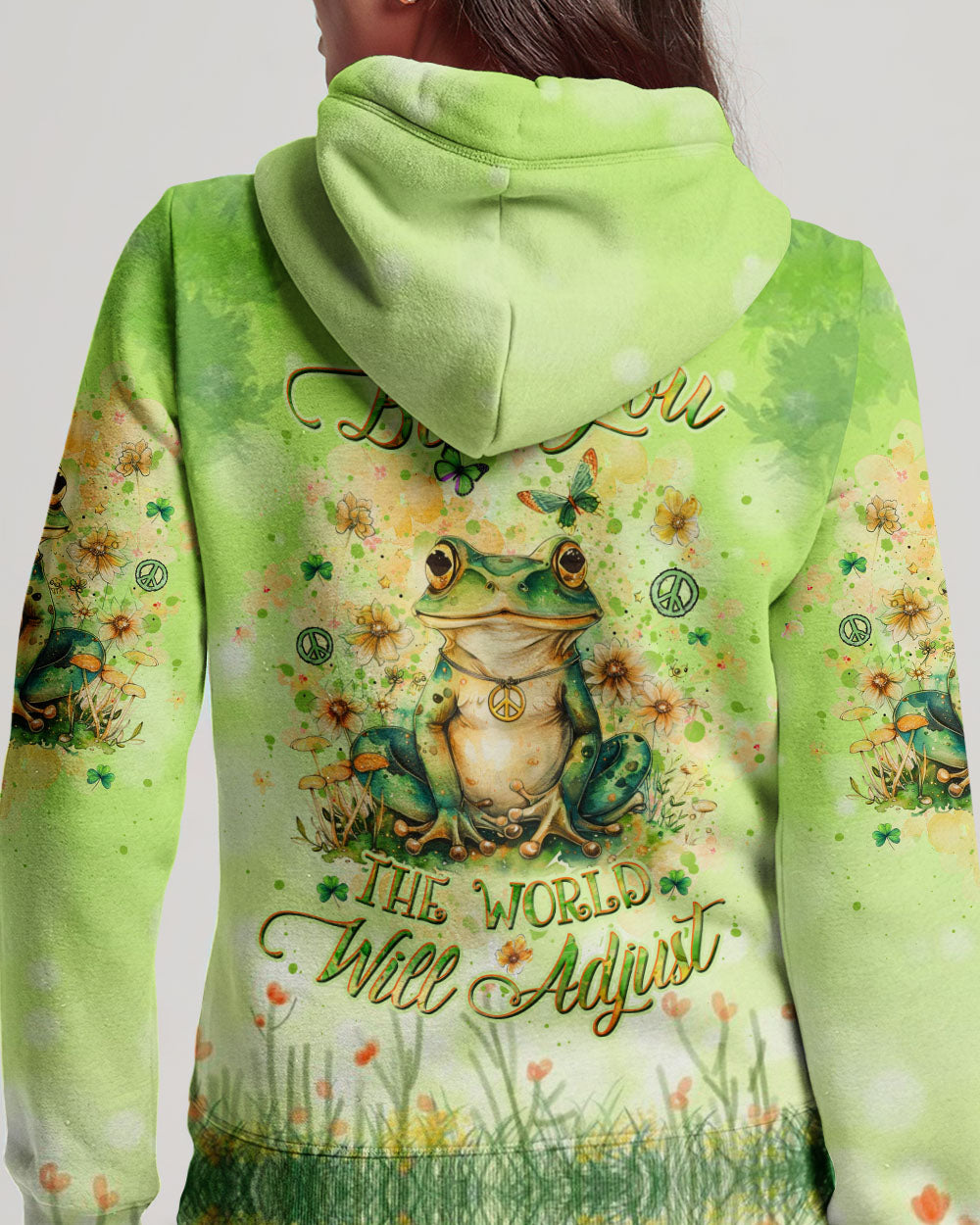 BE YOU THE WORLD WILL ADJUST FROG ALL OVER PRINT - YHDU2003244