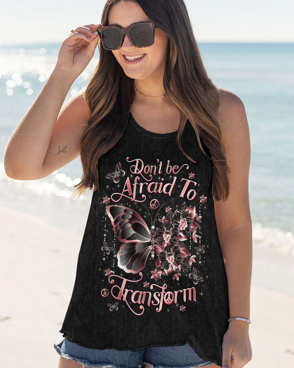 DON'T BE AFRAID TO TRANSFORM BUTTERFLY ALL OVER PRINT - YHDU2012243