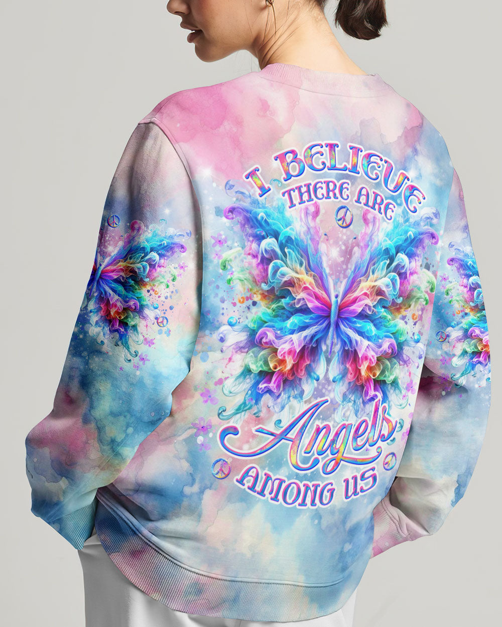 I BELIEVE THERE ARE ANGELS AMONG US BUTTERLY ALL OVER PRINT - YHDU2205244