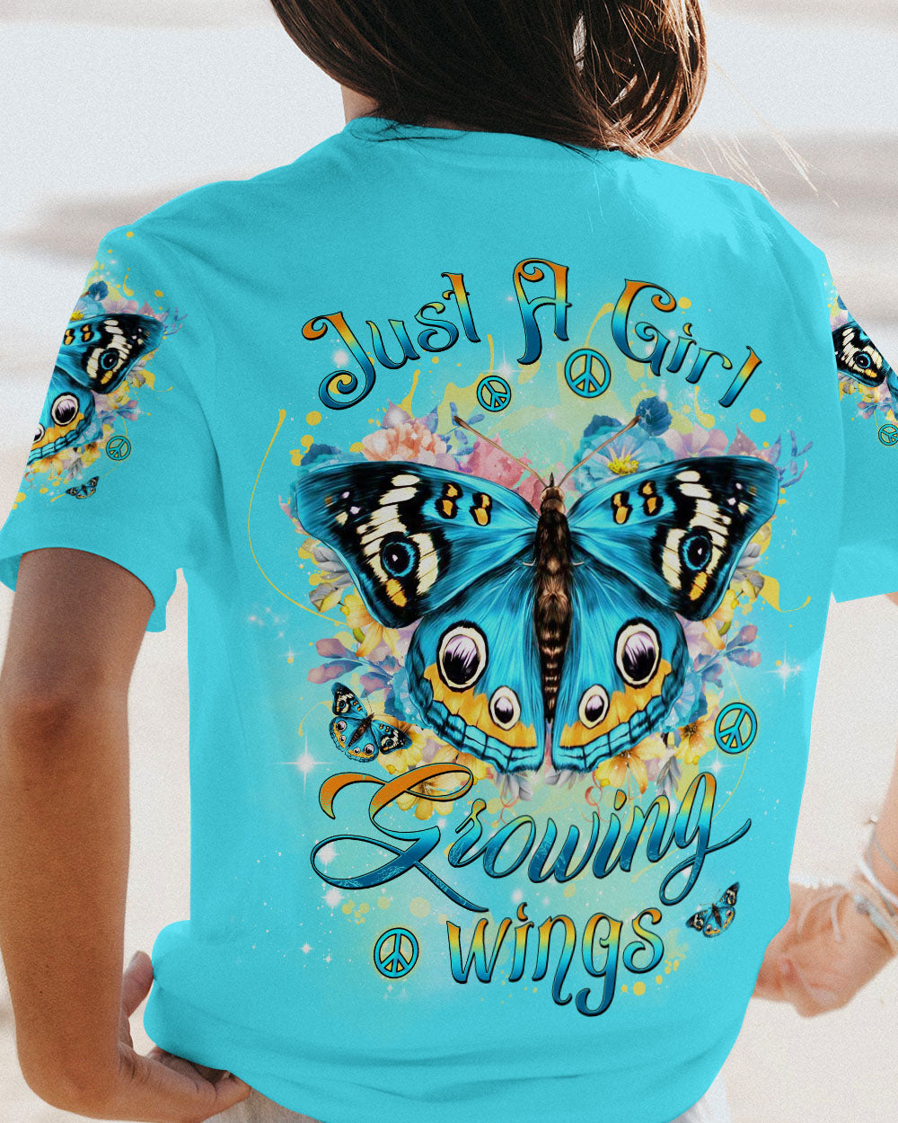 JUST A GIRL GROWING WINGS ALL OVER PRINT - YHDU2208233