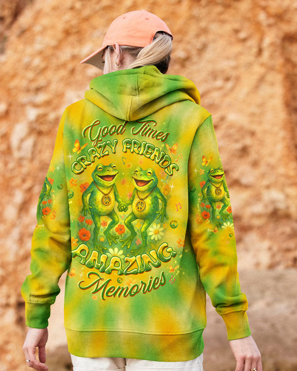 GOOD TIMES CRAZY FRIEND FROG ALL OVER PRINT - YHDU2404253