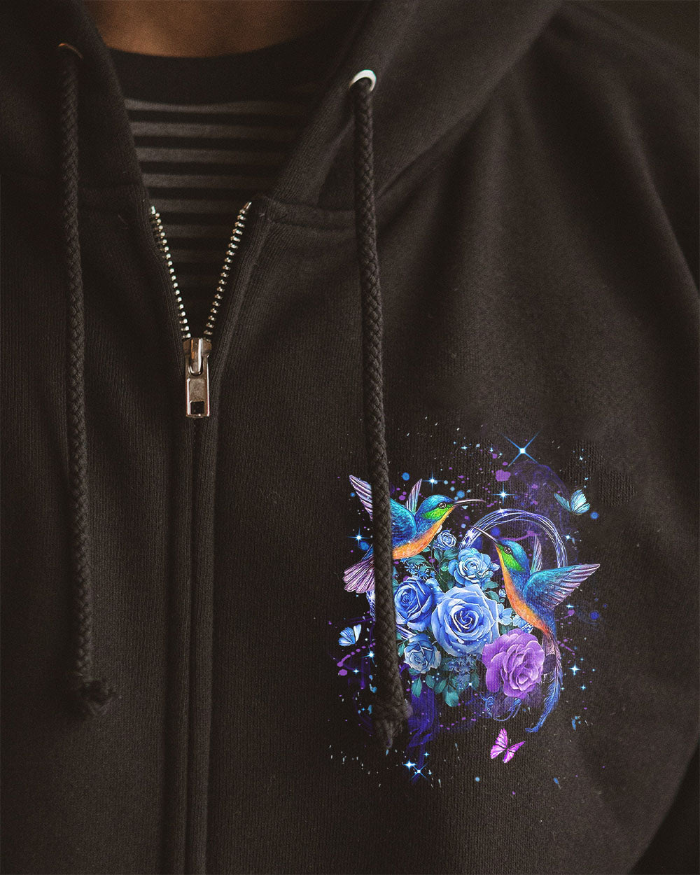 JUST BREATHE HUMMINGBIRD ALL OVER PRINT - YHDU2509242