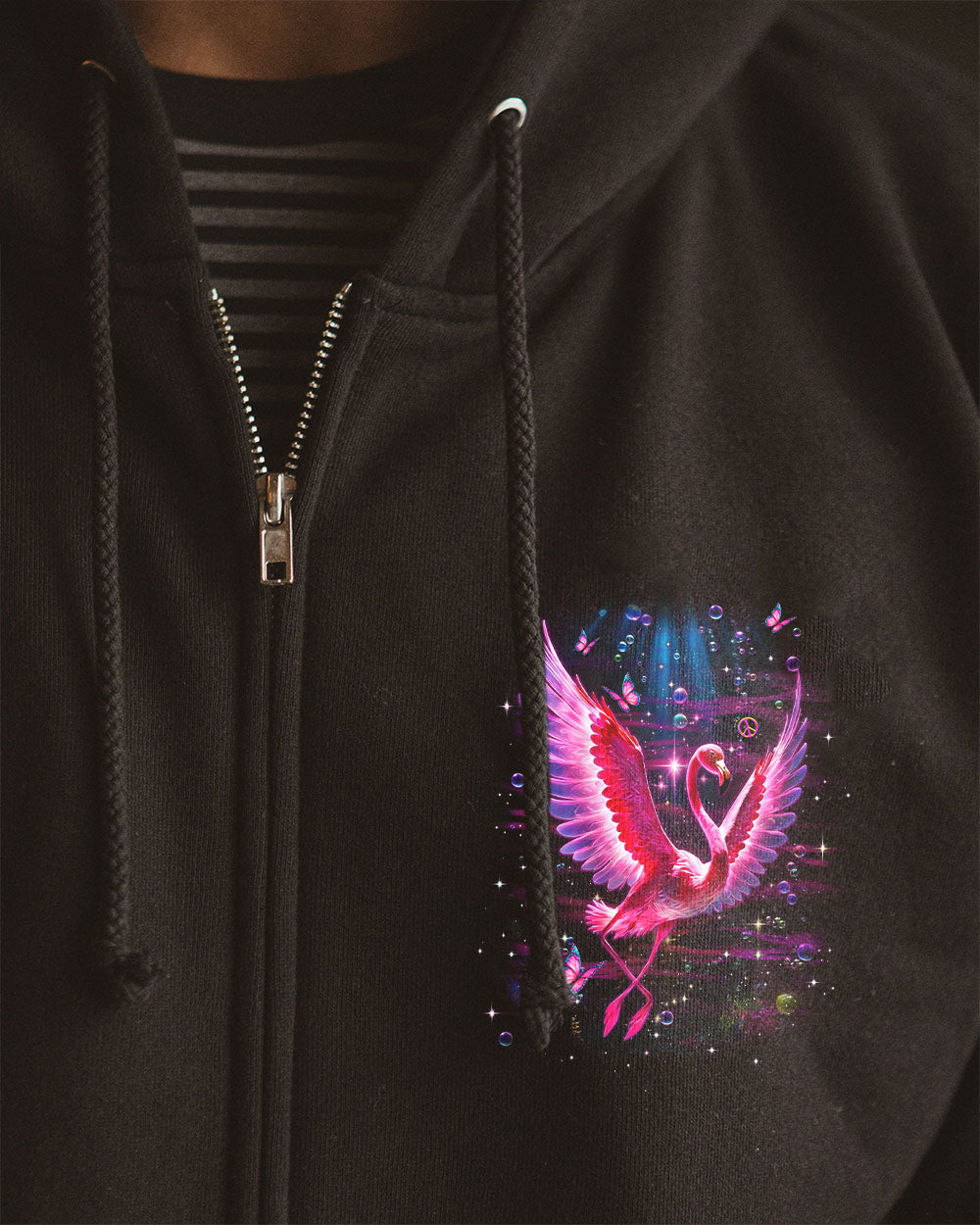 BE YOU THE WORLD WILL ADJUST FLAMINGO ALL OVER PRINT - YHDU2511241