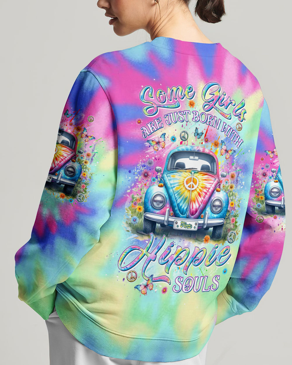 SOME GIRLS ARE JUST BORN WITH HIPPIE SOULS ALL OVER PRINT - YHDU2601243