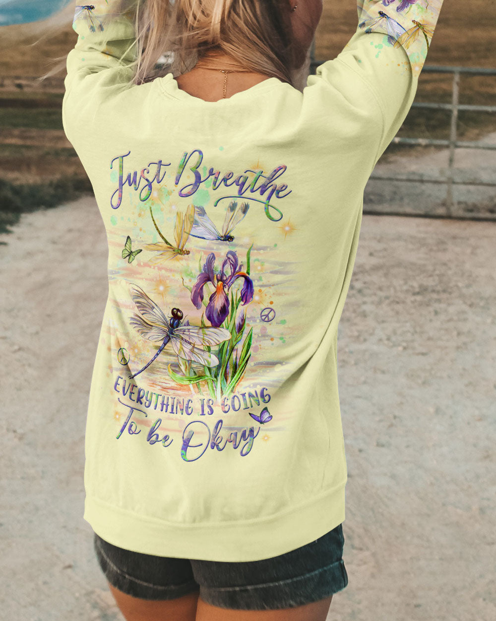 JUST BREATHE DRAGONFLY ALL OVER PRINT - YHDU2712232