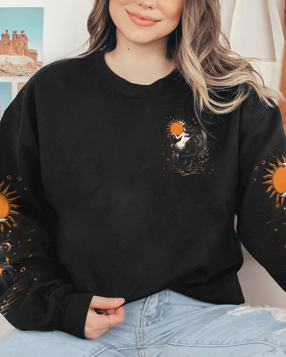 SHE IS A MERMAID SUN HIPPIE ALL OVER PRINT - YHDU2908232