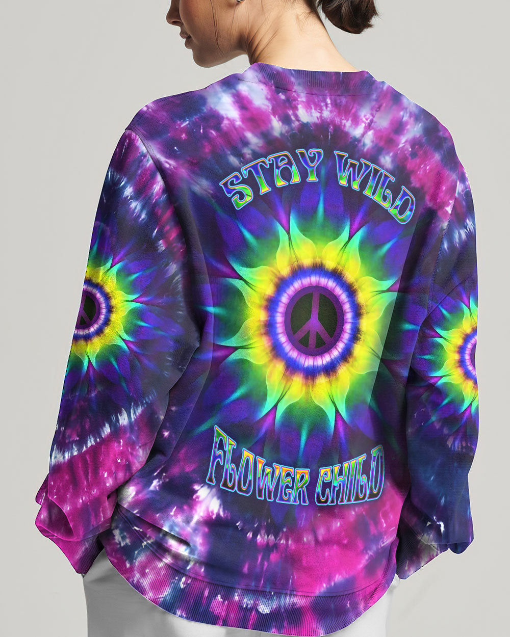 STAY WILD FLOWER CHILD TIE DYE ALL OVER PRINT - YHDU3006233