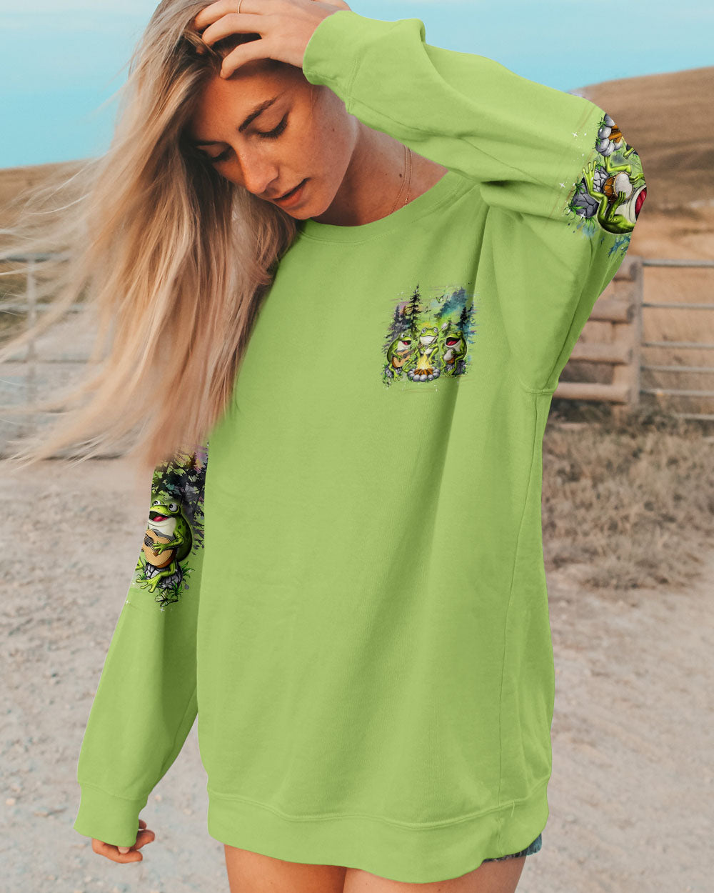 GOOD TIMES CRAZY FRIEND FROG ALL OVER PRINT - YHDU3012241