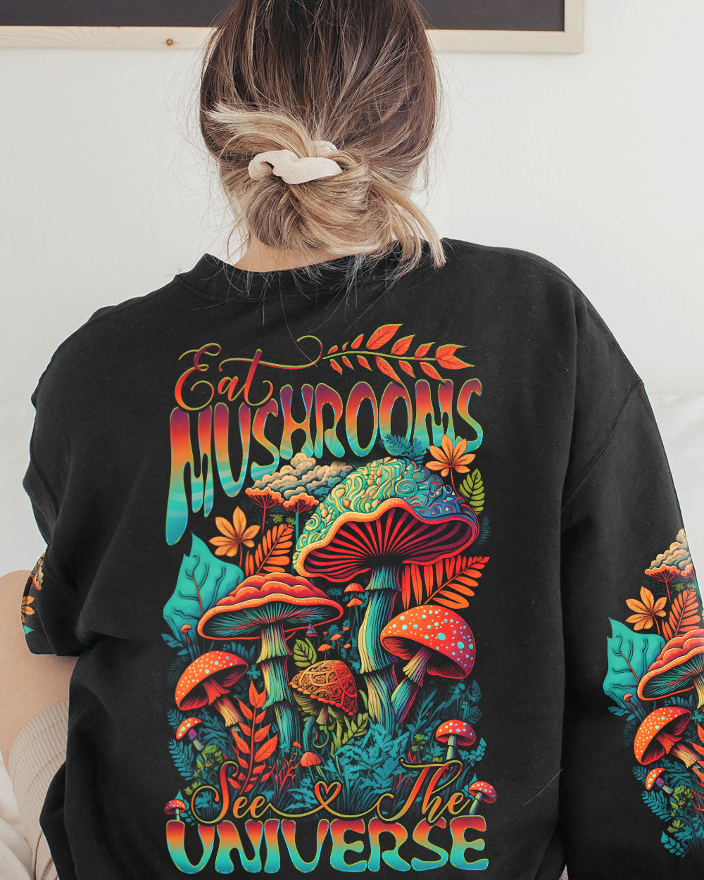 EAT MUSHROOMS SEE THE UNIVERSE ALL OVER PRINT - YHDU3105232