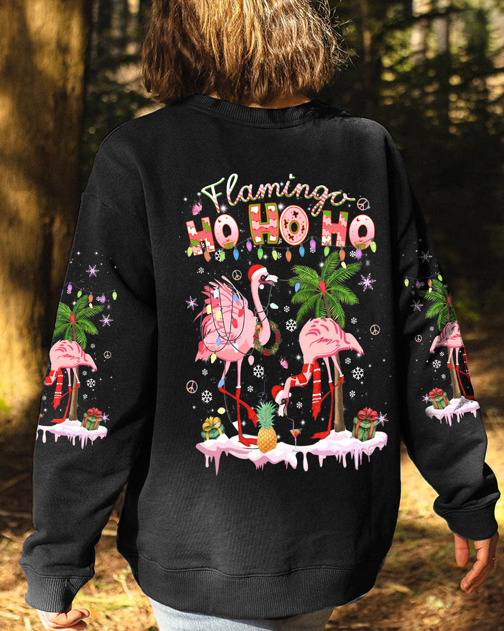 FLAMINGO HO HO HO CHRISTMAS ALL OVER PRINT - YHDU311231