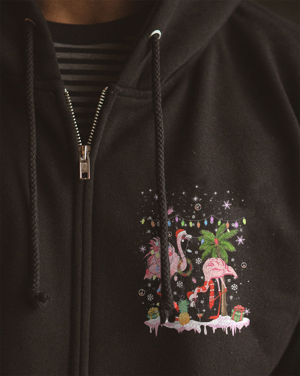 FLAMINGO HO HO HO CHRISTMAS ALL OVER PRINT - YHDU311231