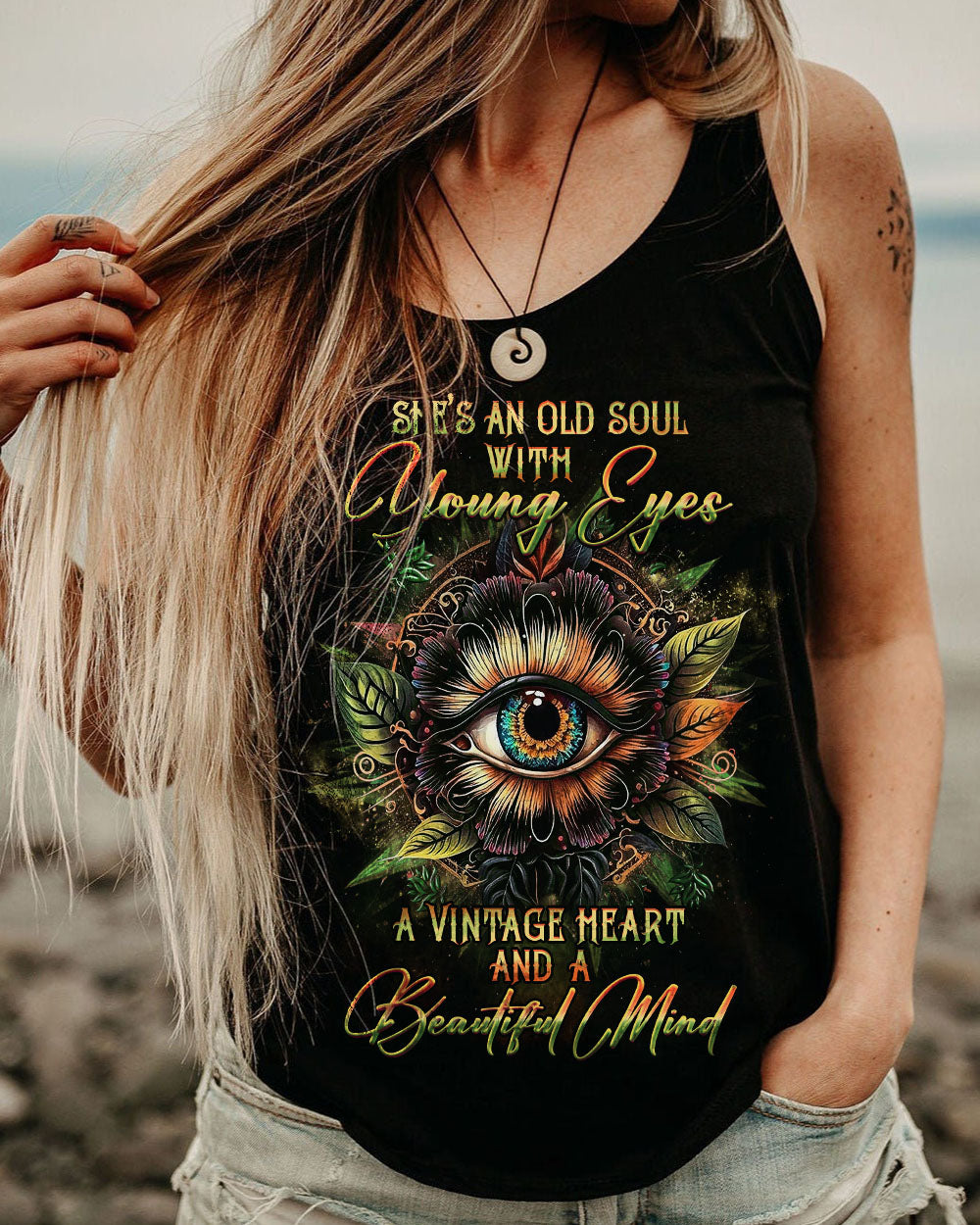 SHE'S AN OLD SOUL WITH YOUNG EYES ALL OVER PRINT - YHHG0106232
