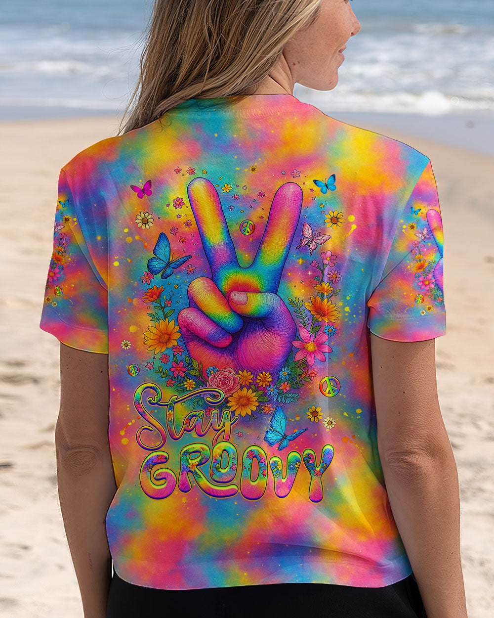 STAY GROOVY ALL OVER PRINT -  YHHG0107253