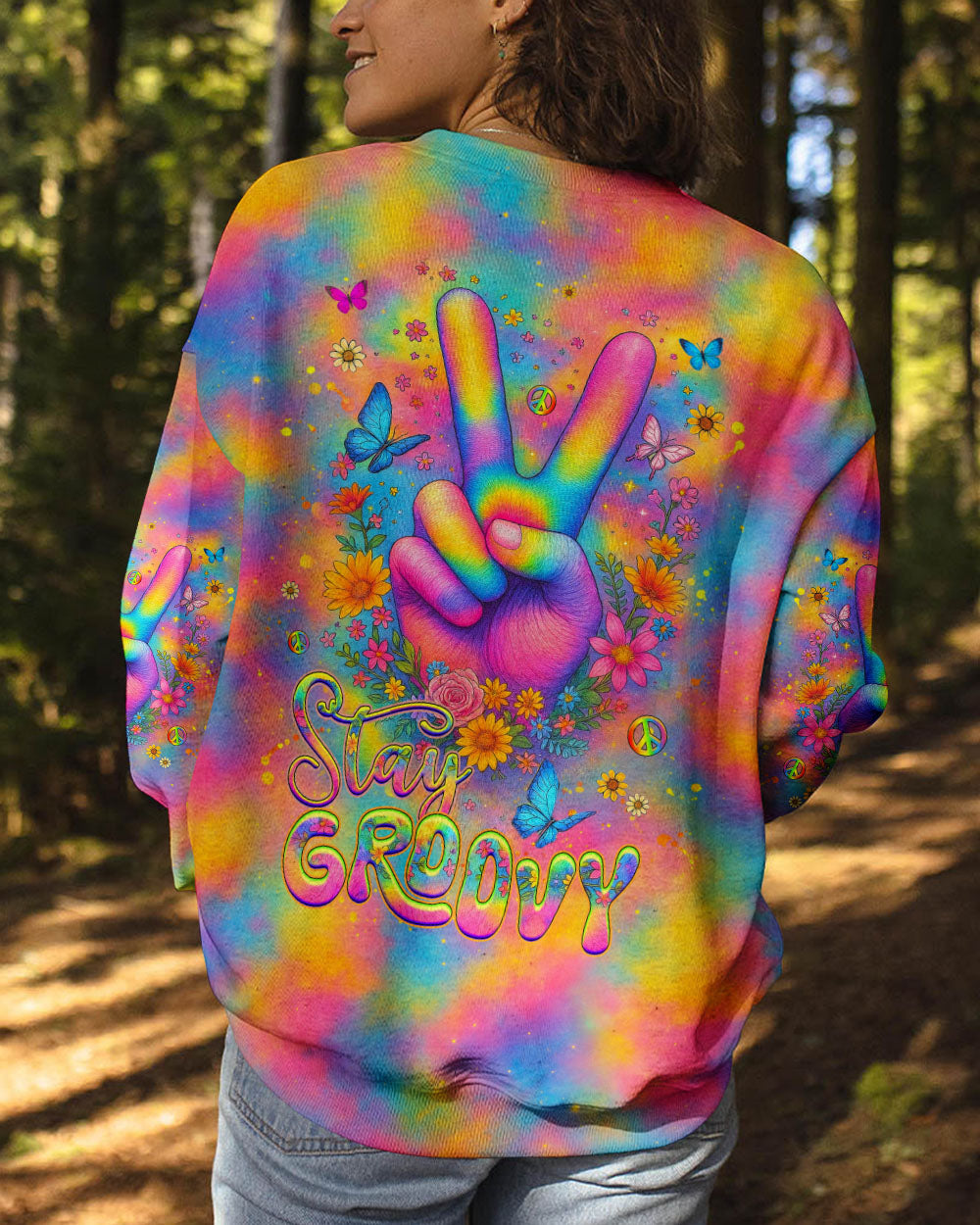 STAY GROOVY ALL OVER PRINT -  YHHG0107253
