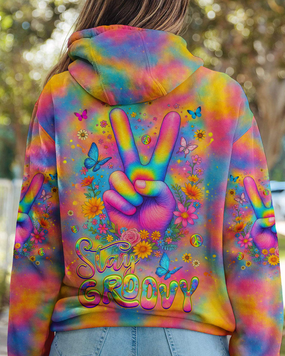 STAY GROOVY ALL OVER PRINT -  YHHG0107253
