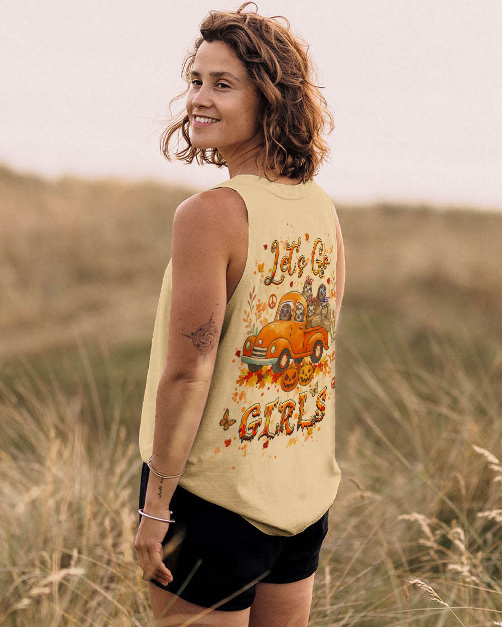 LET'S GO GIRLS SLOTH ALL OVER  PRINT - YHHG0108252