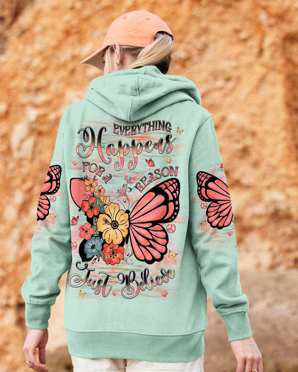 JUST BELIEVE BUTTERFLY ALL OVER PRINT - YHHG0110241