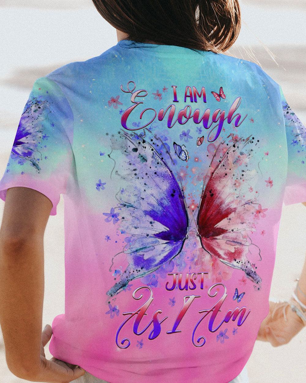 I AM ENOUGH BUTTERLY ALL OVER PRINT - YHHG0408233