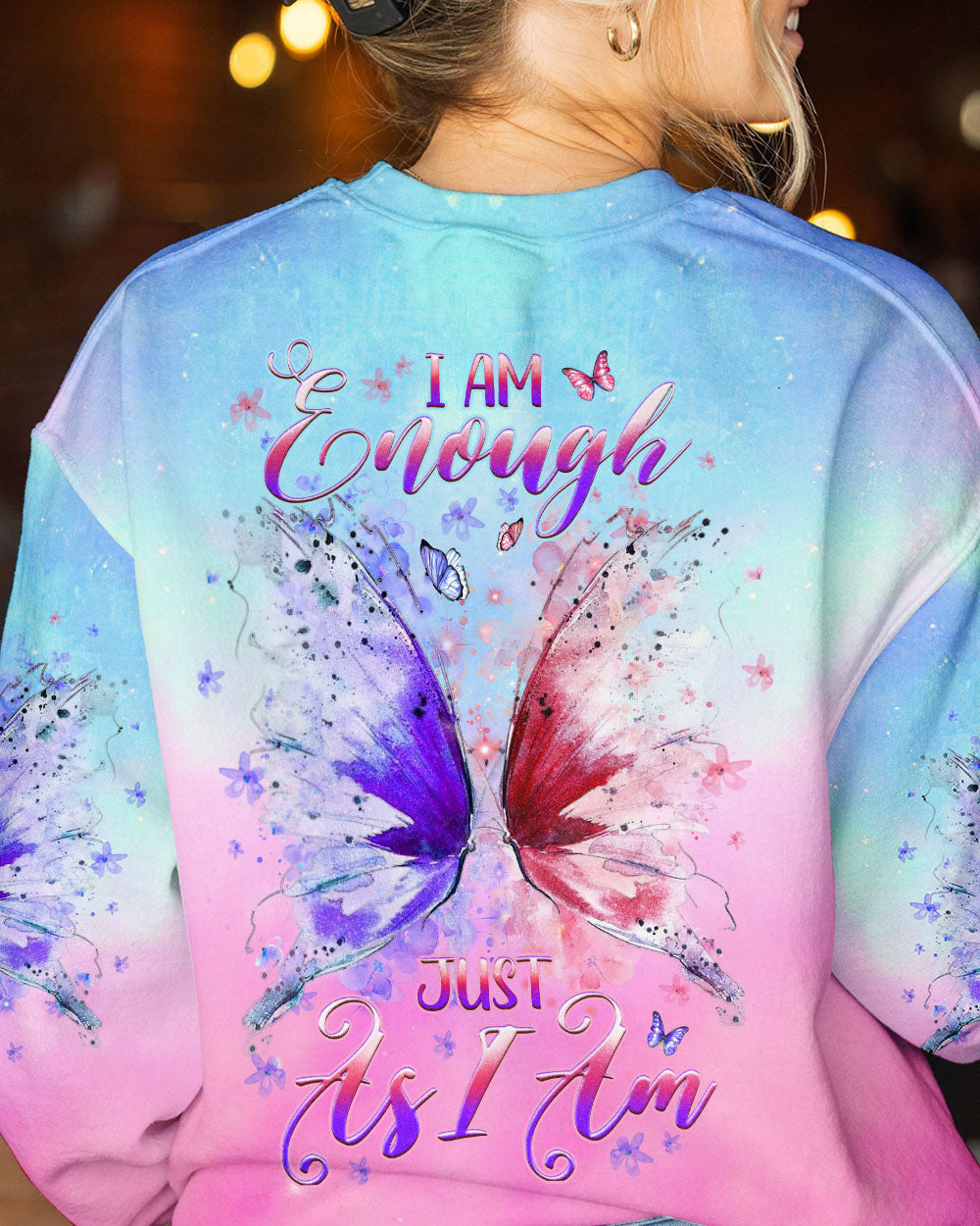 I AM ENOUGH BUTTERLY ALL OVER PRINT - YHHG0408233