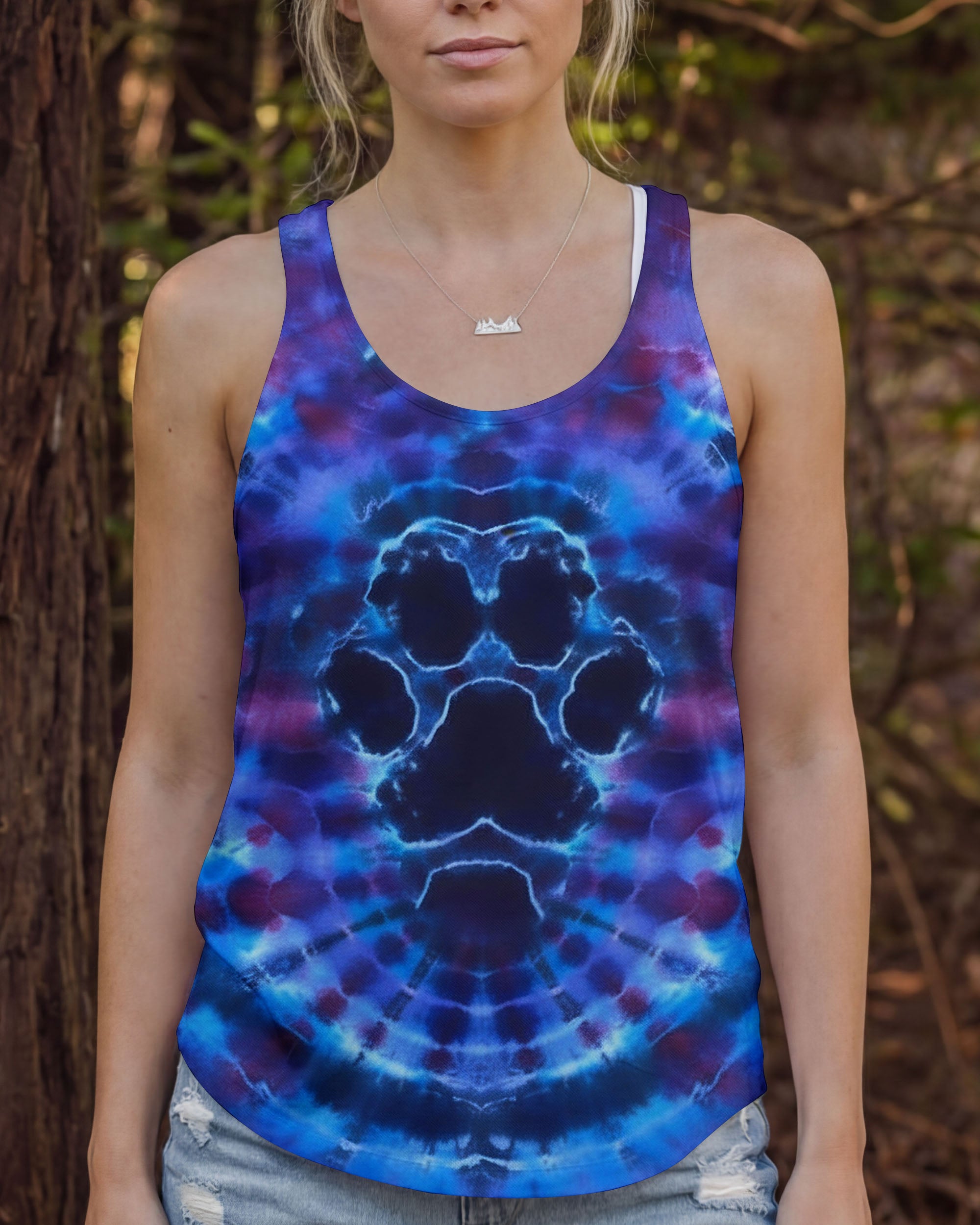 NEON PURPLE SWIRL PAW ALL OVER PRINT - YHHG0501261