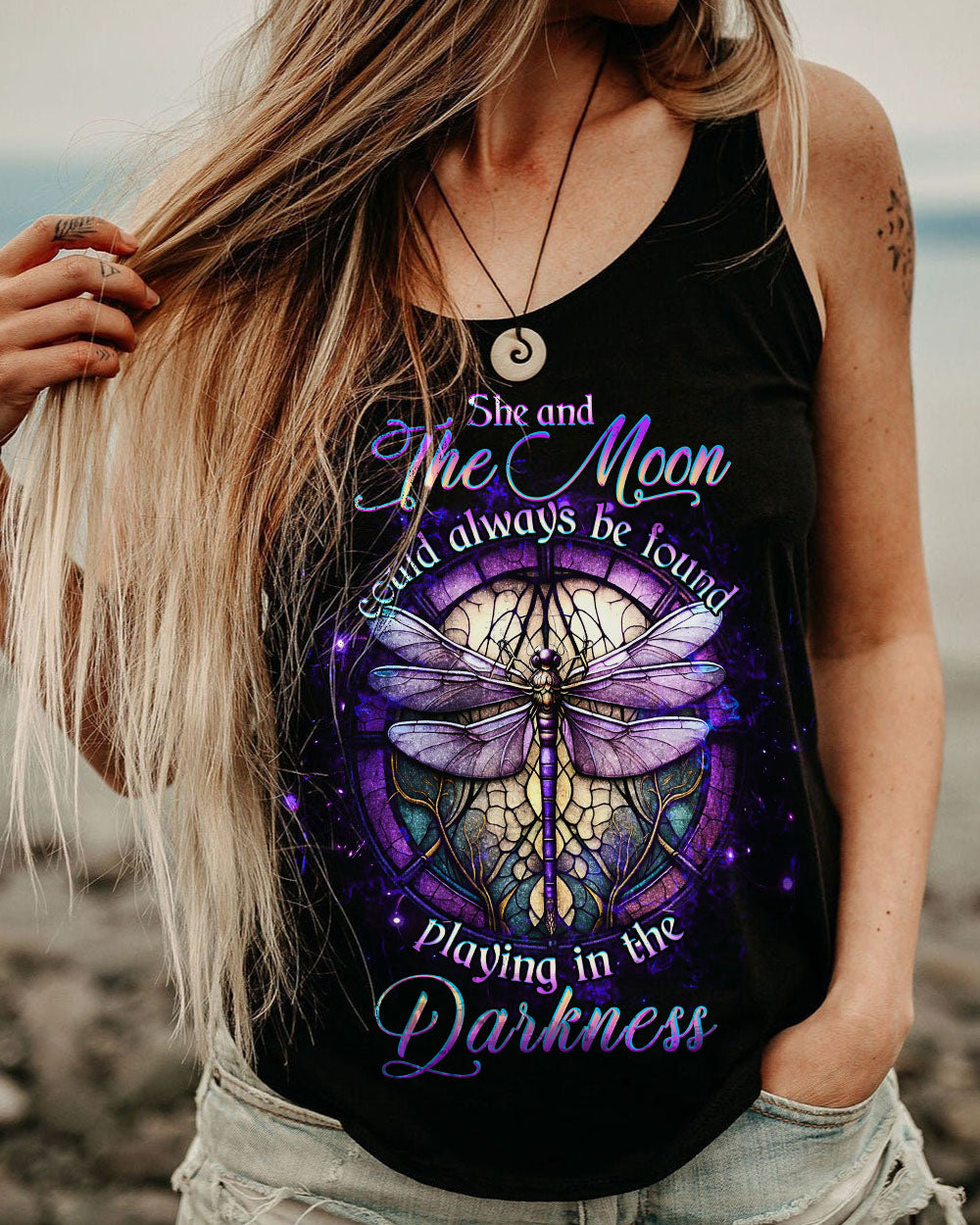 SHE AND THE MOON DRAGONFLY ALL OVER PRINT - YHHG0506232