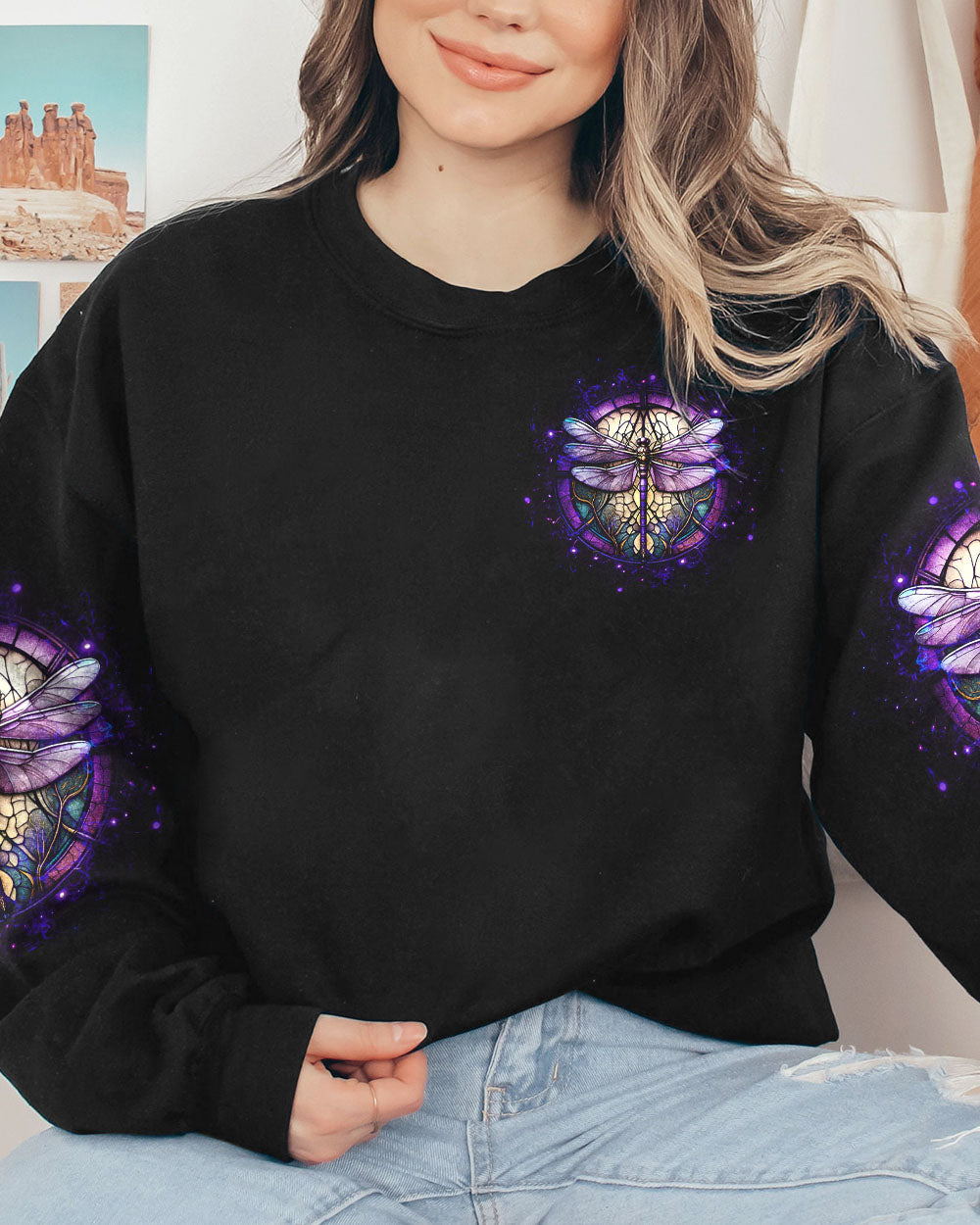 SHE AND THE MOON DRAGONFLY ALL OVER PRINT - YHHG0506232