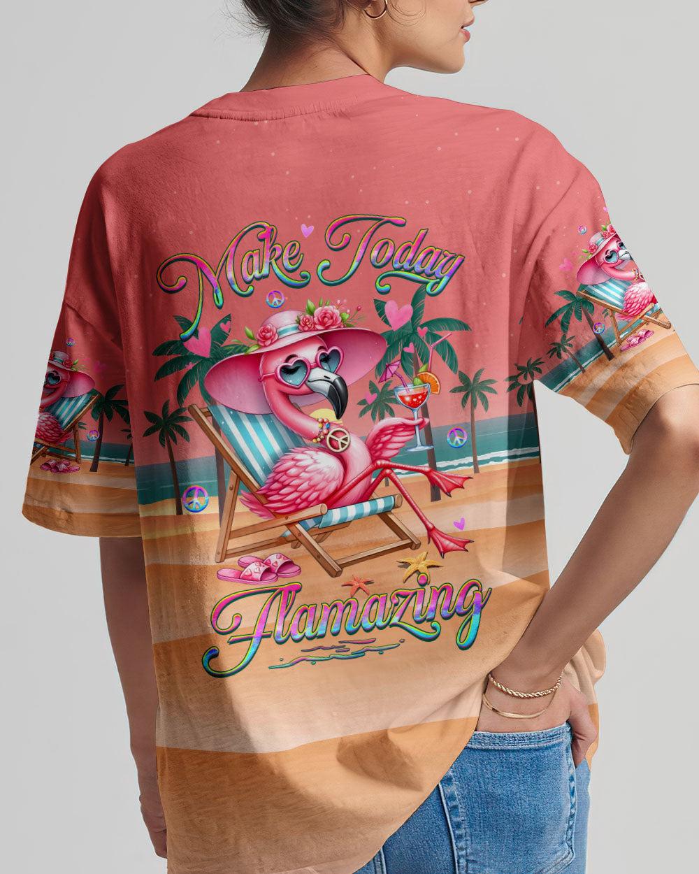 MAKE TODAY FLAMAZING FLAMINGO ALL OVER PRINT - YHHG0606242