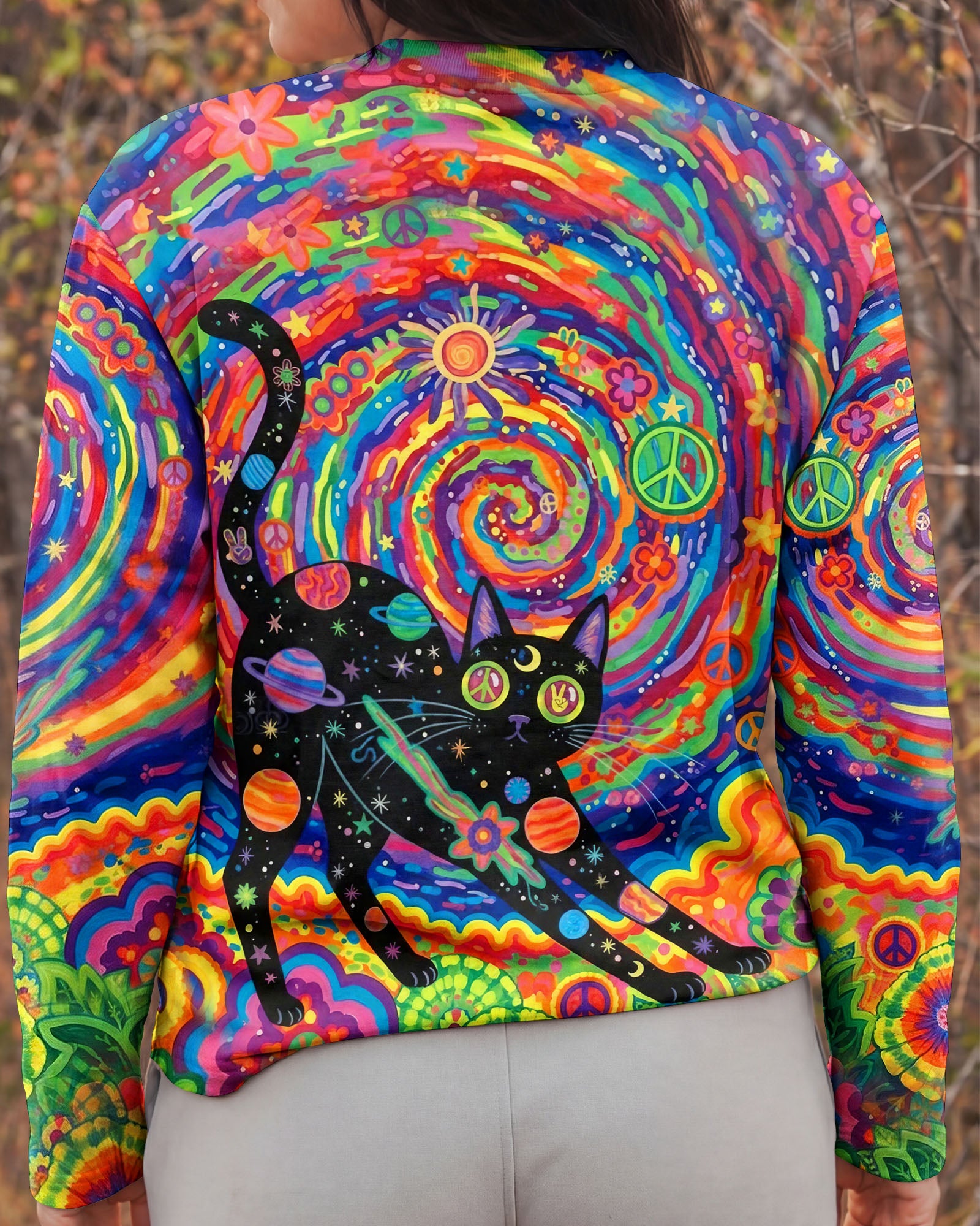 COSMIC HIPPIE CAT ALL OVER PRINT - YHHG0701263