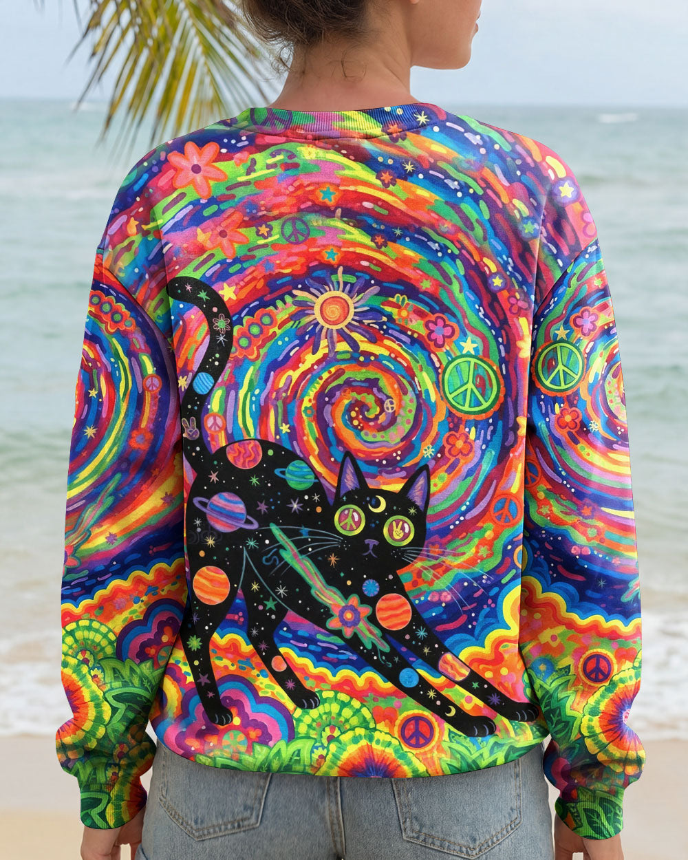 COSMIC HIPPIE CAT ALL OVER PRINT - YHHG0701263