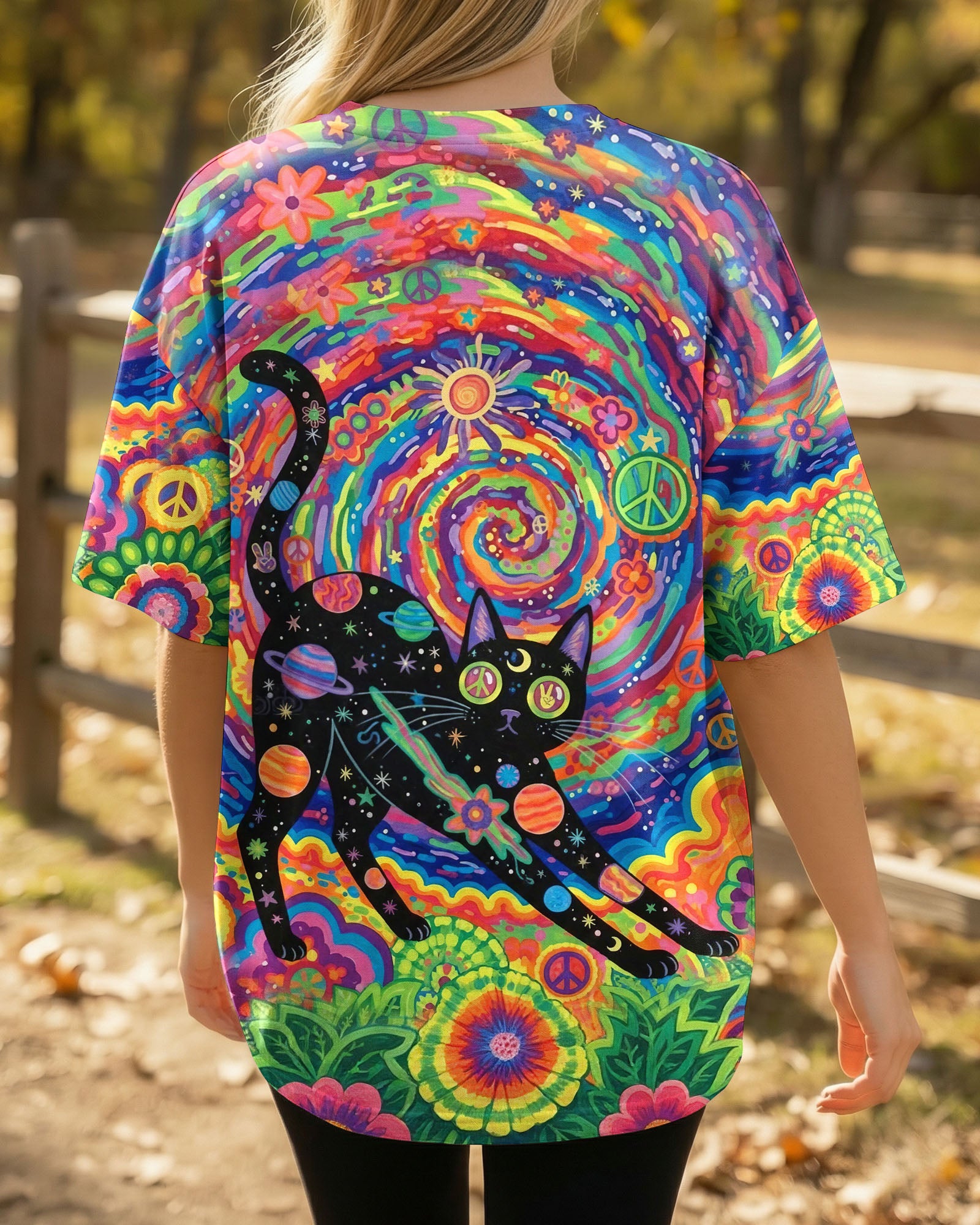 COSMIC HIPPIE CAT ALL OVER PRINT - YHHG0701263