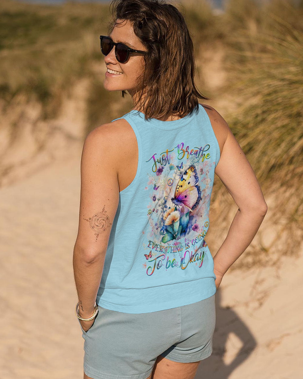 JUST BREATHE BUTTERFLY ALL OVER PRINT - YHHG0904244
