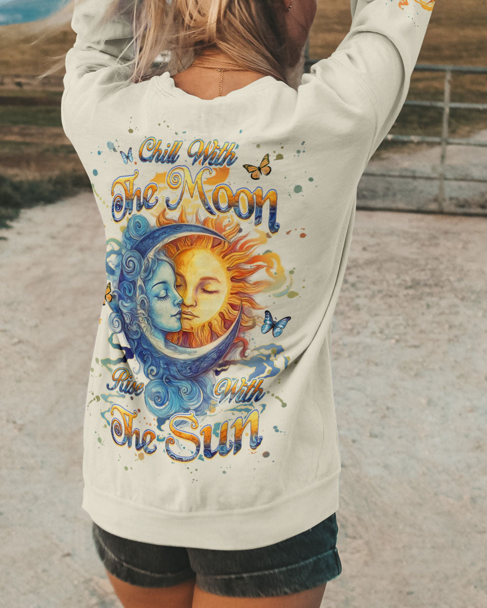 CHILL WITH THE MOON RISE WITH THE SUN ALL OVER PRINT - YHHG0907251