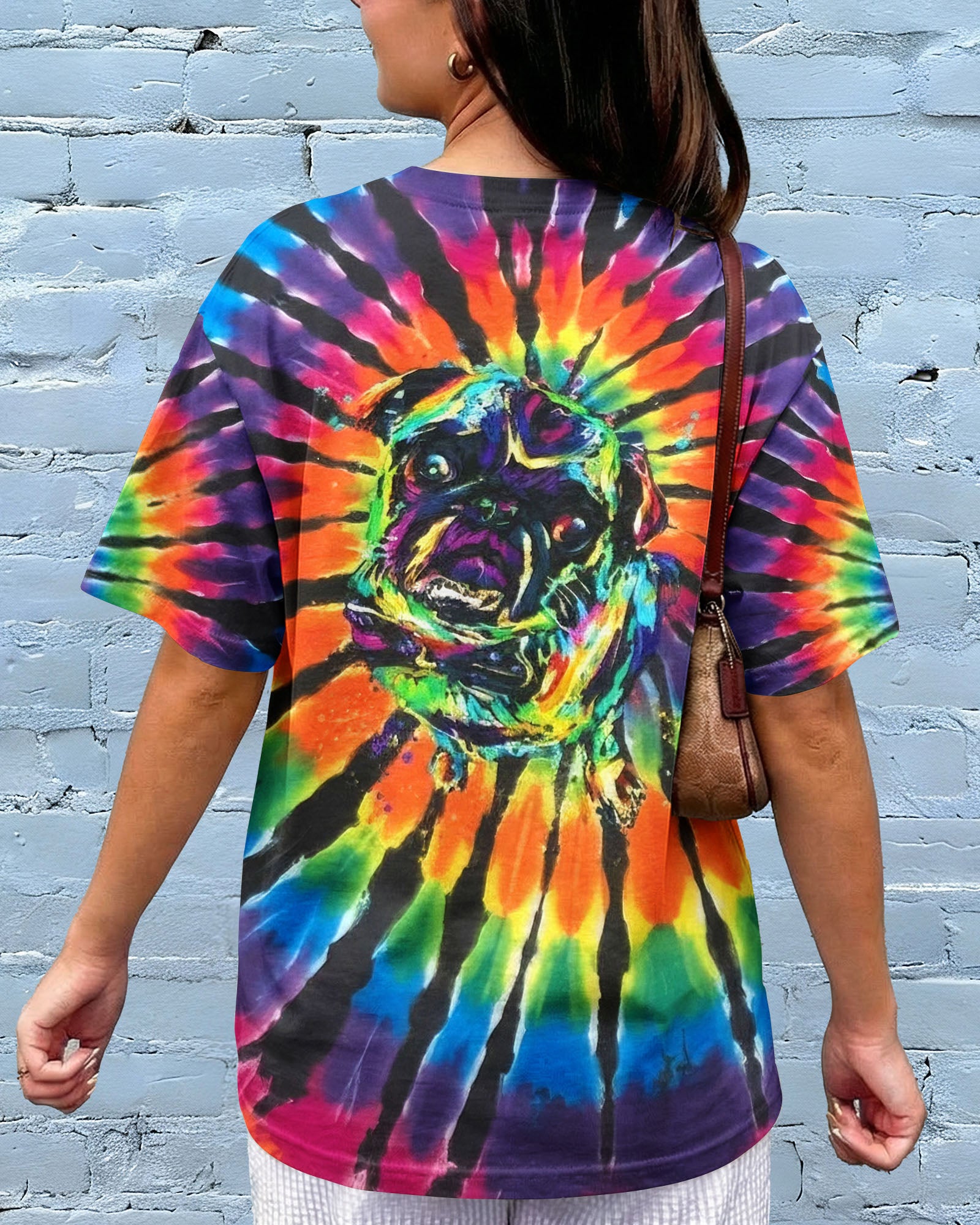 RADIANT SWIRL FUNNY PUG DOG ALL OVER PRINT - YHHG1002262