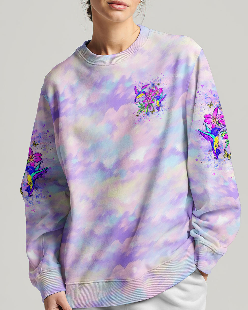 JUST BREATHE HUMMINGBIRD ALL OVER PRINT - YHHG1006243