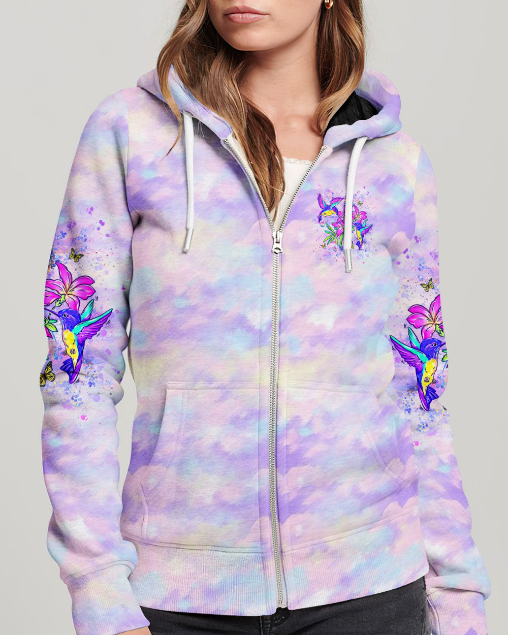 JUST BREATHE HUMMINGBIRD ALL OVER PRINT - YHHG1006243